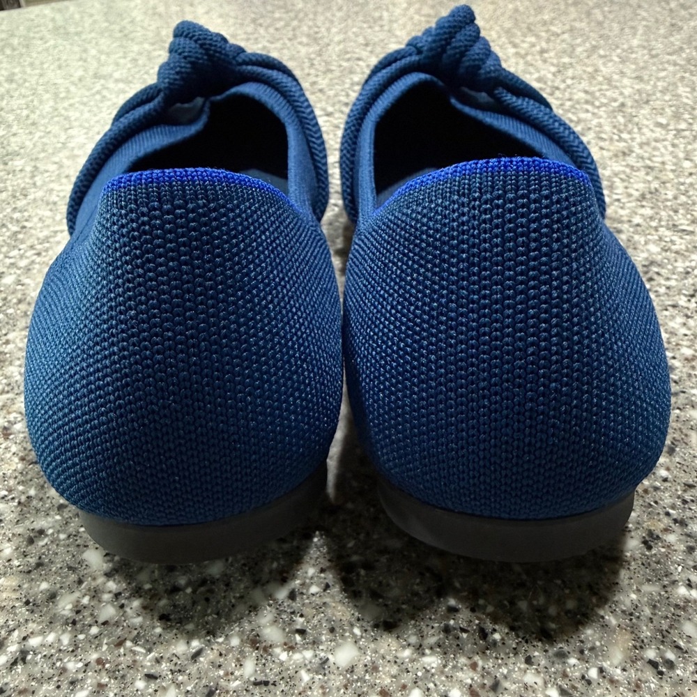 Rothy's The Point Navy Blue Knotted Pointed Toe Ballet Flats Womens 10 Office - Picture 4 of 8